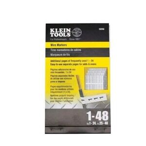 Klein Tools  Wire Marker Book  1-48 NEW 56250‎